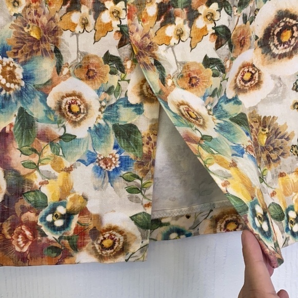 Zara - Vintage Bright Floral A - Line Skirt Size Small - Picture 9 of 10